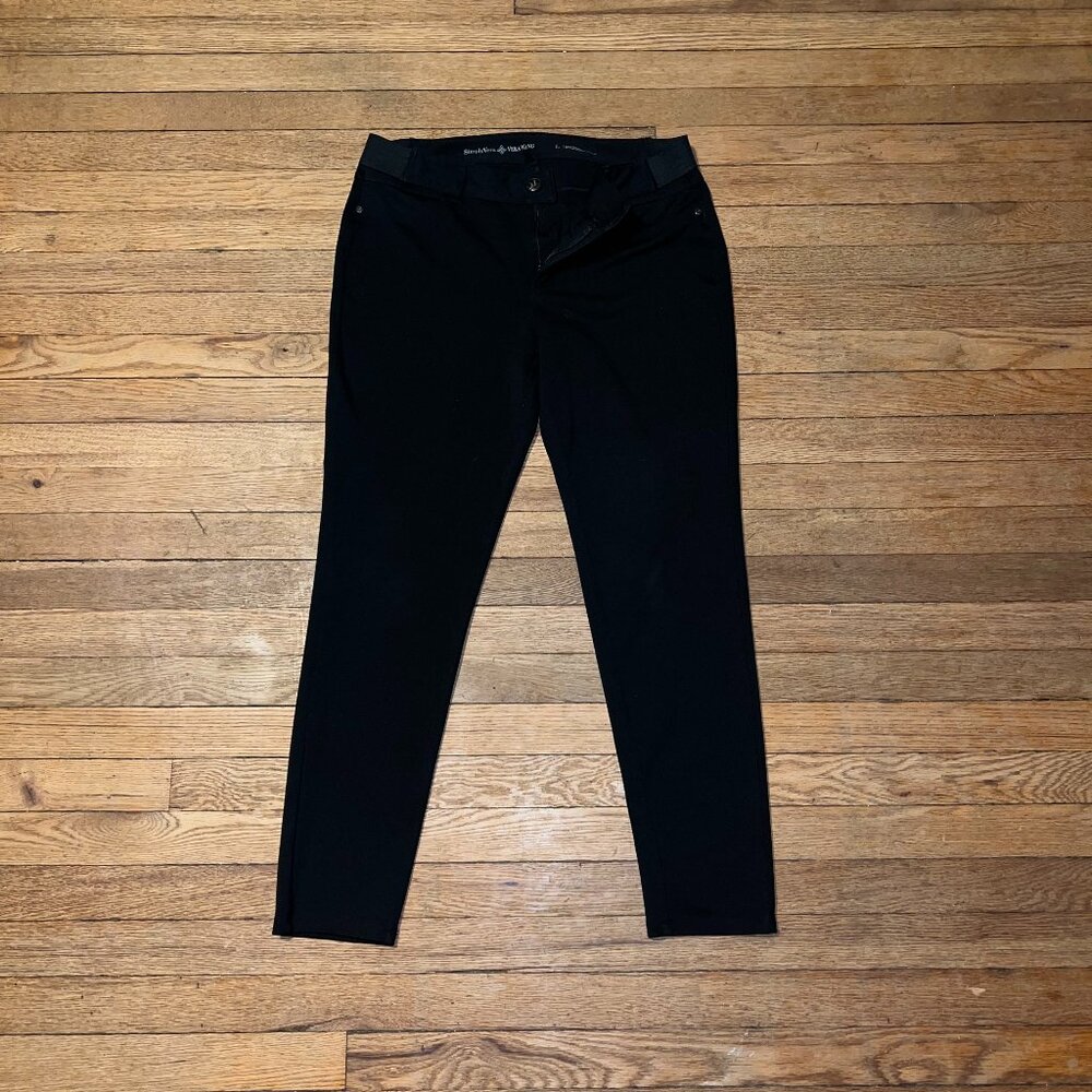 Vera Wang Women's Black Stretch Pants (Jrs. L)